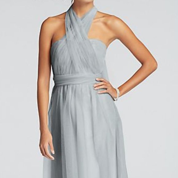 David's Bridal Long Tulle Convertible Versa - Picture 1 of 6